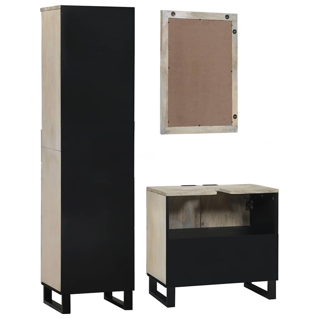 Ensemble de mobilier de salle de bain 3 pc Blanc