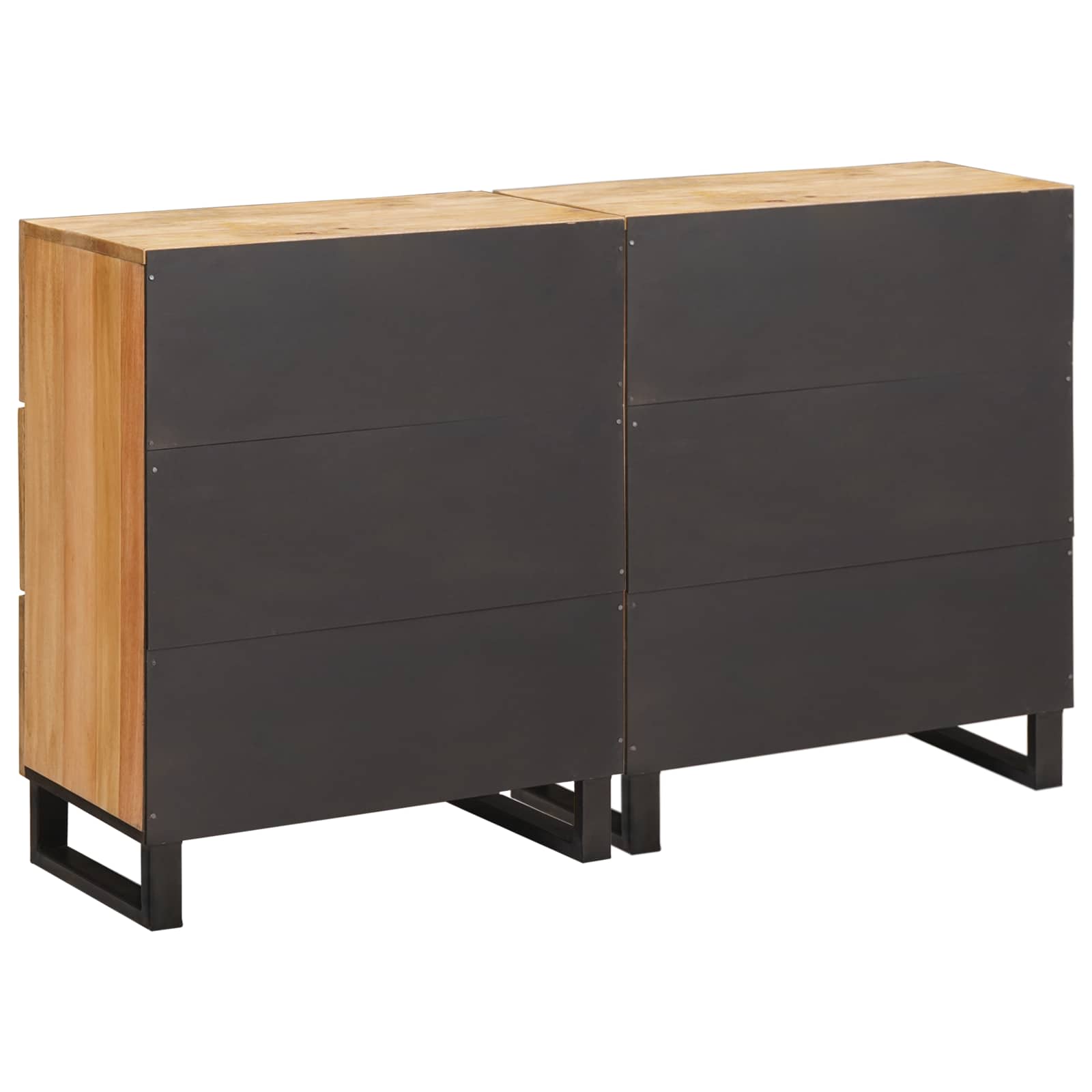 Buffet 2 pcs Marron 60 x 33 x 75 cm Bois de mangue massif - XIOS