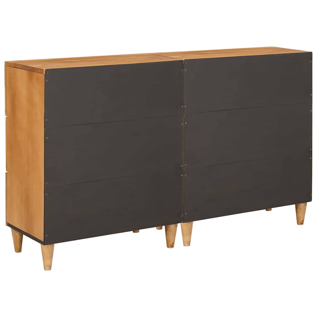 Buffet 2 pcs Marron 60 x 33 x 75 cm bois de manguier massif