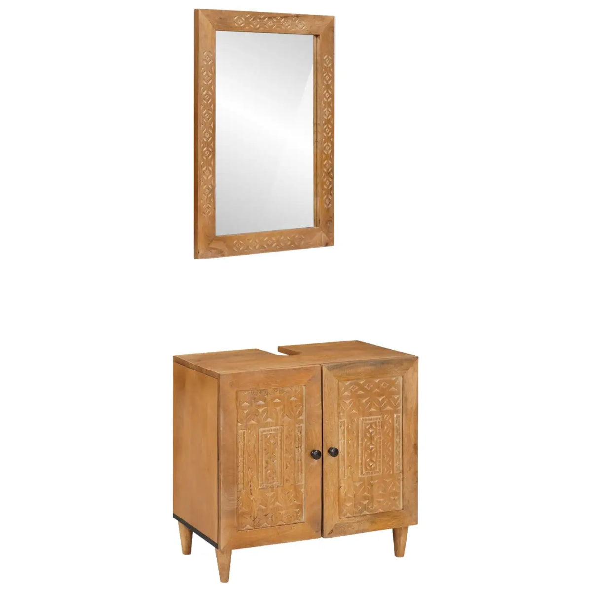 Ensemble de mobilier de salle de bain 2 pc Marron - XIOS