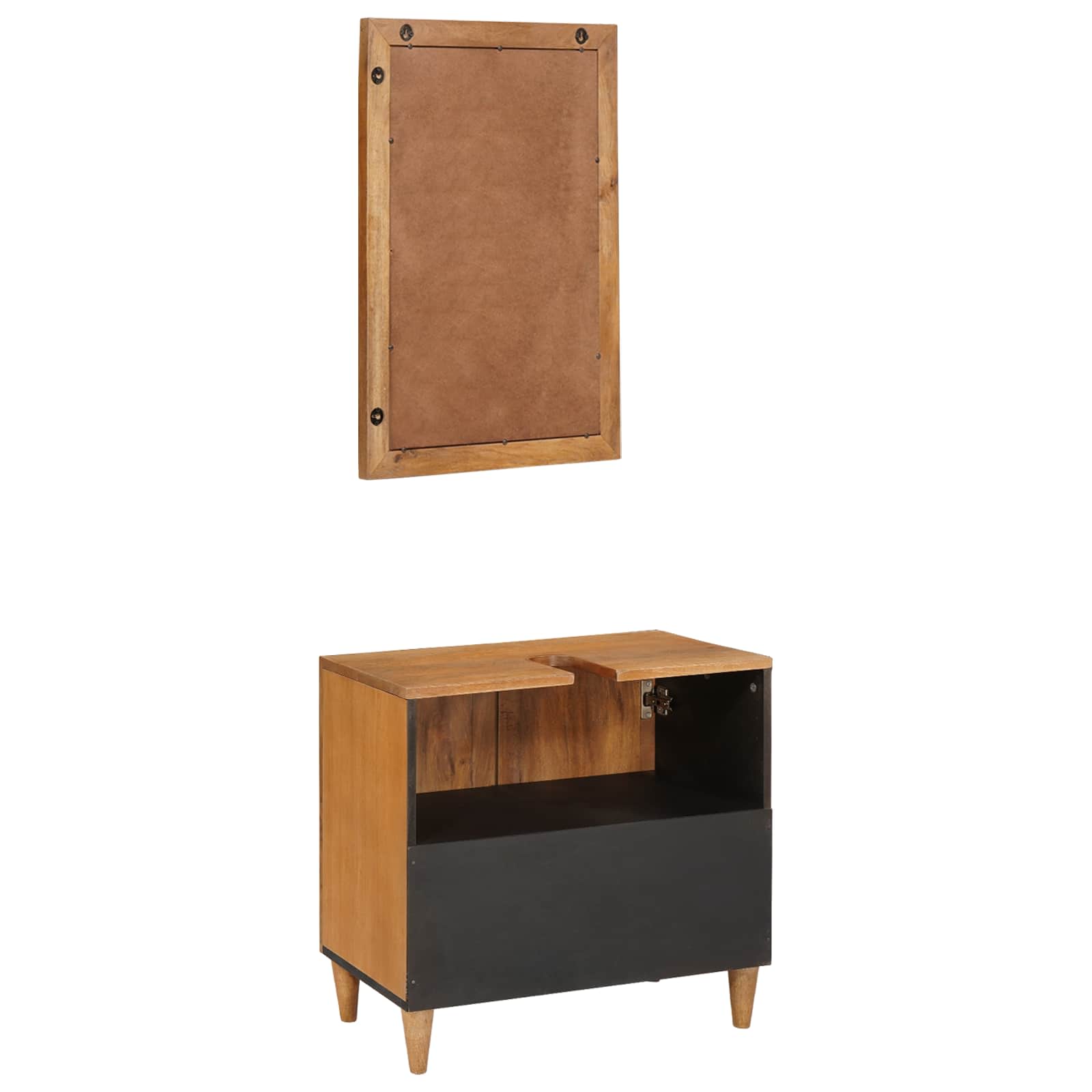 Ensemble de mobilier de salle de bain 2 pc Marron
