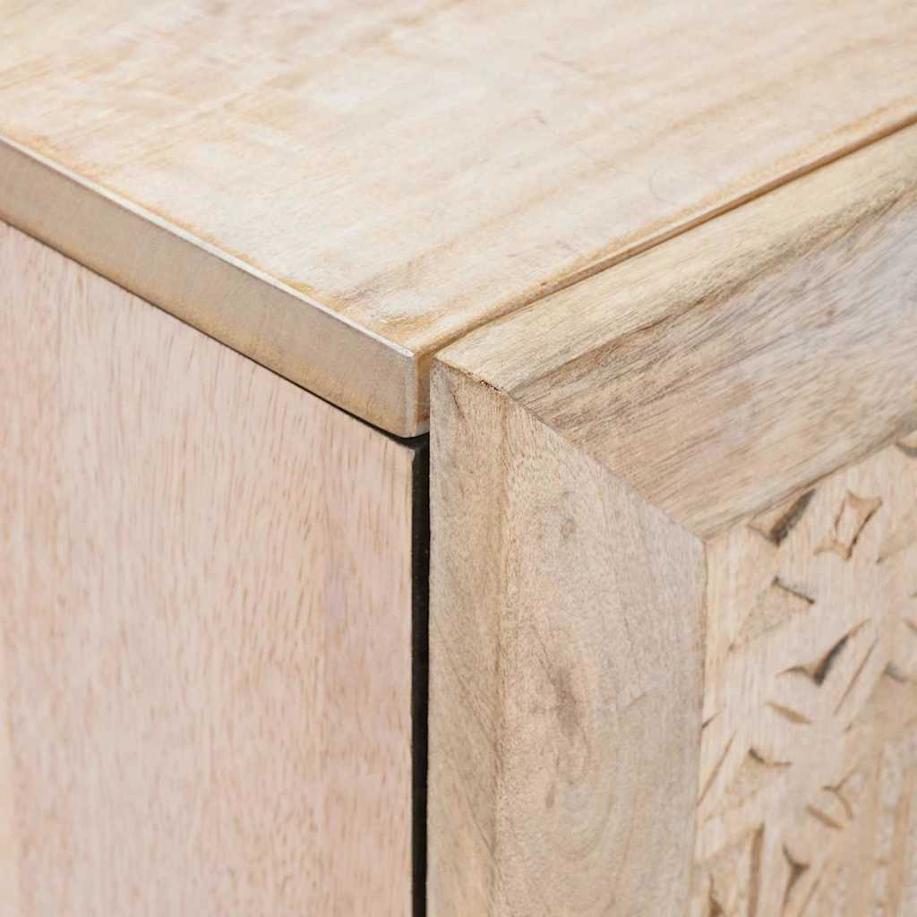 Buffet 3 pcs Blanc 60 x 33 x 75 cm bois de manguier massif