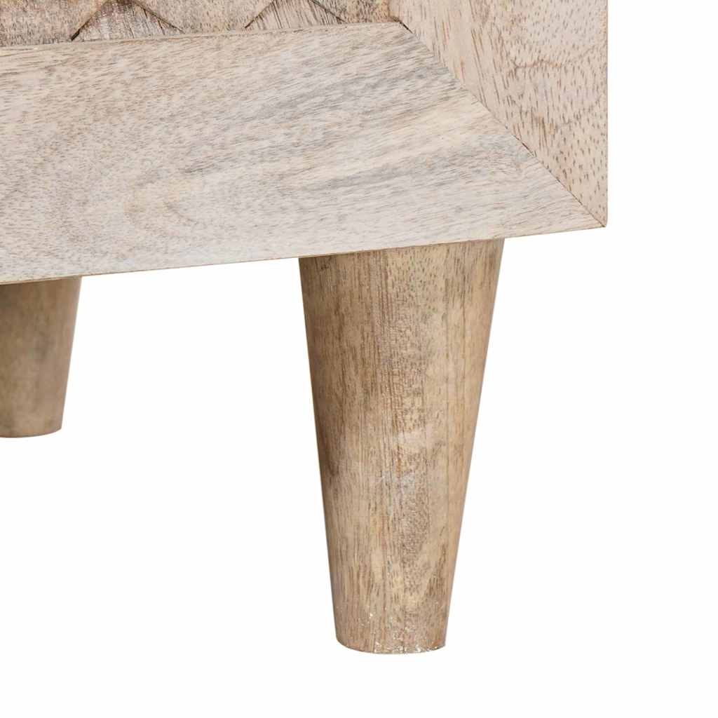 Buffet 3 pcs Blanc 60 x 33 x 75 cm bois de manguier massif