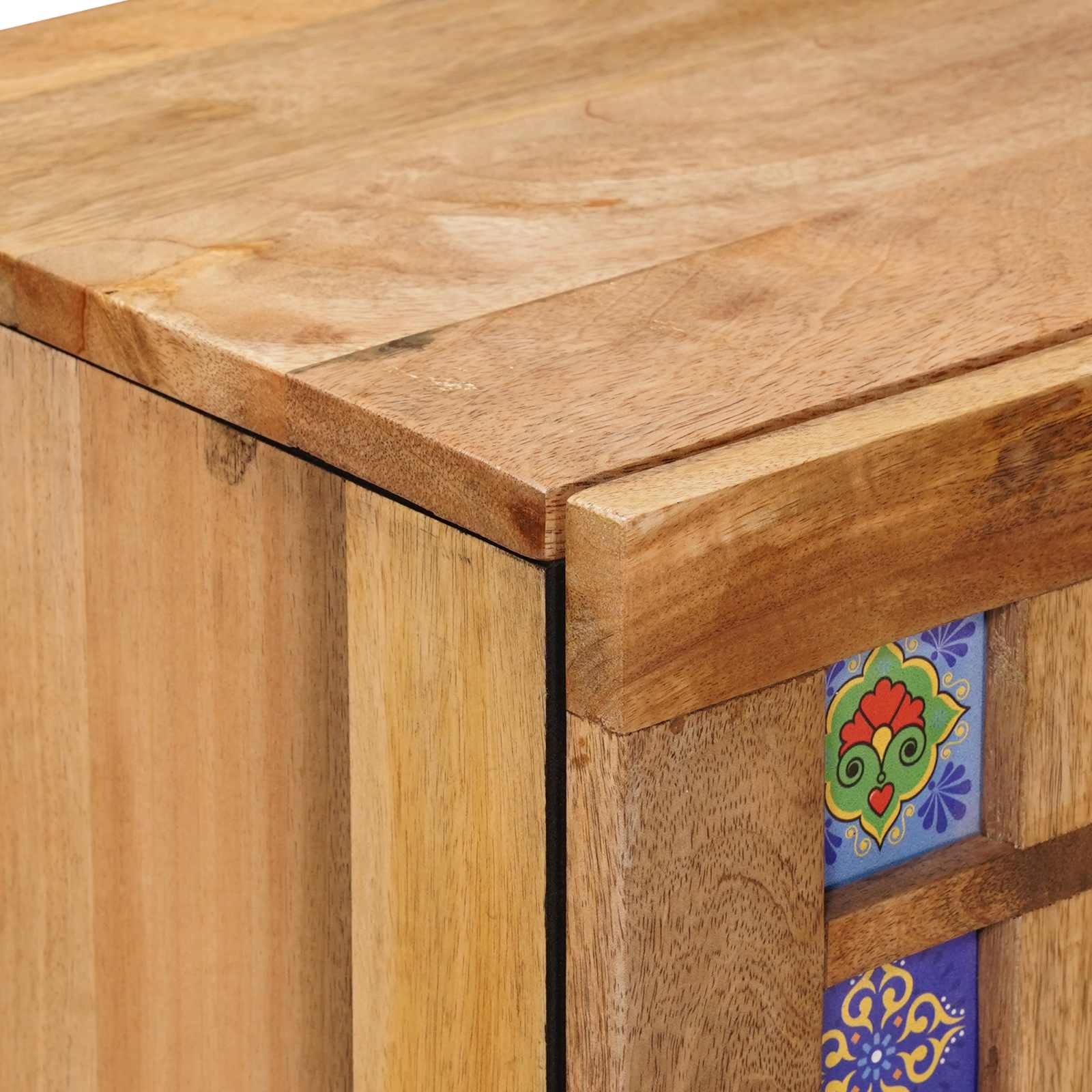 Buffet 2 pcs Naturel 60 x 33 x 75 cm Bois de mangue massif - XIOS