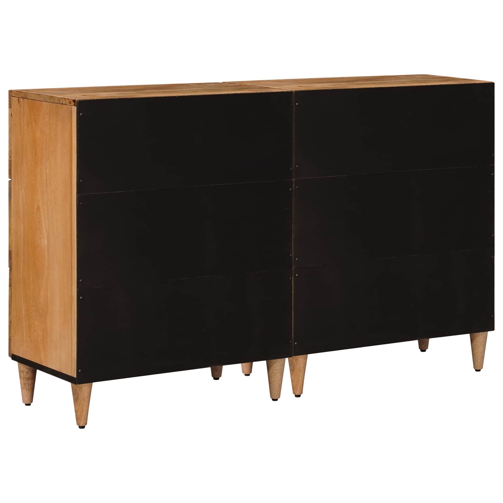 Buffet 2 pcs Naturel 60 x 33 x 75 cm Bois de mangue massif - XIOS