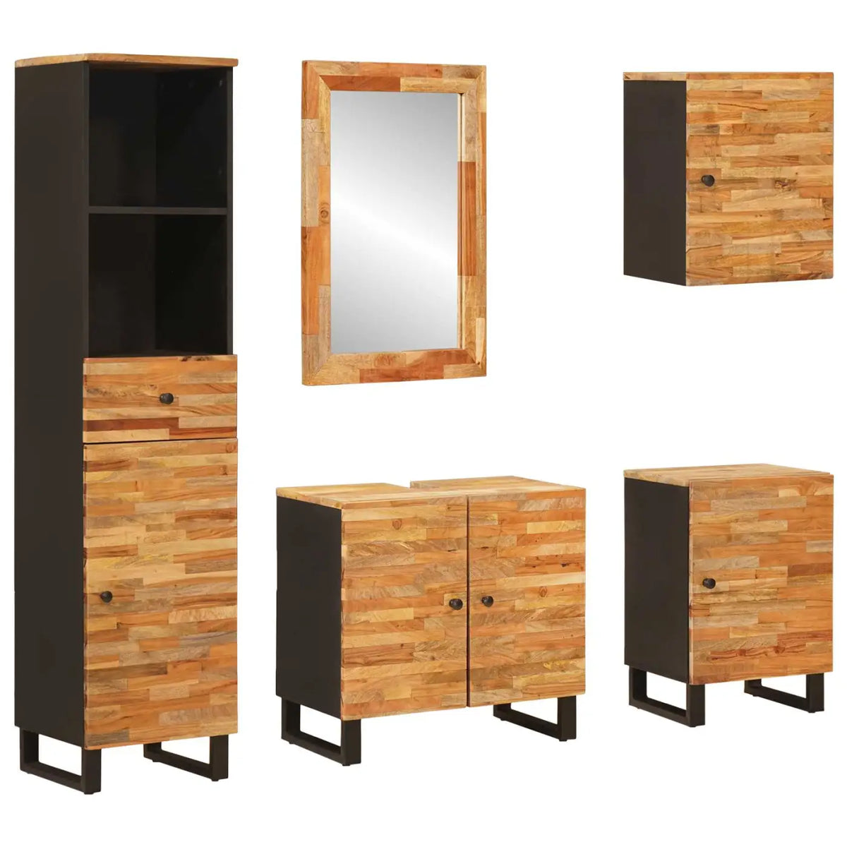 Ensembles de salle de bain 5 pc Naturel 38 x 33 x 160 cm - XIOS