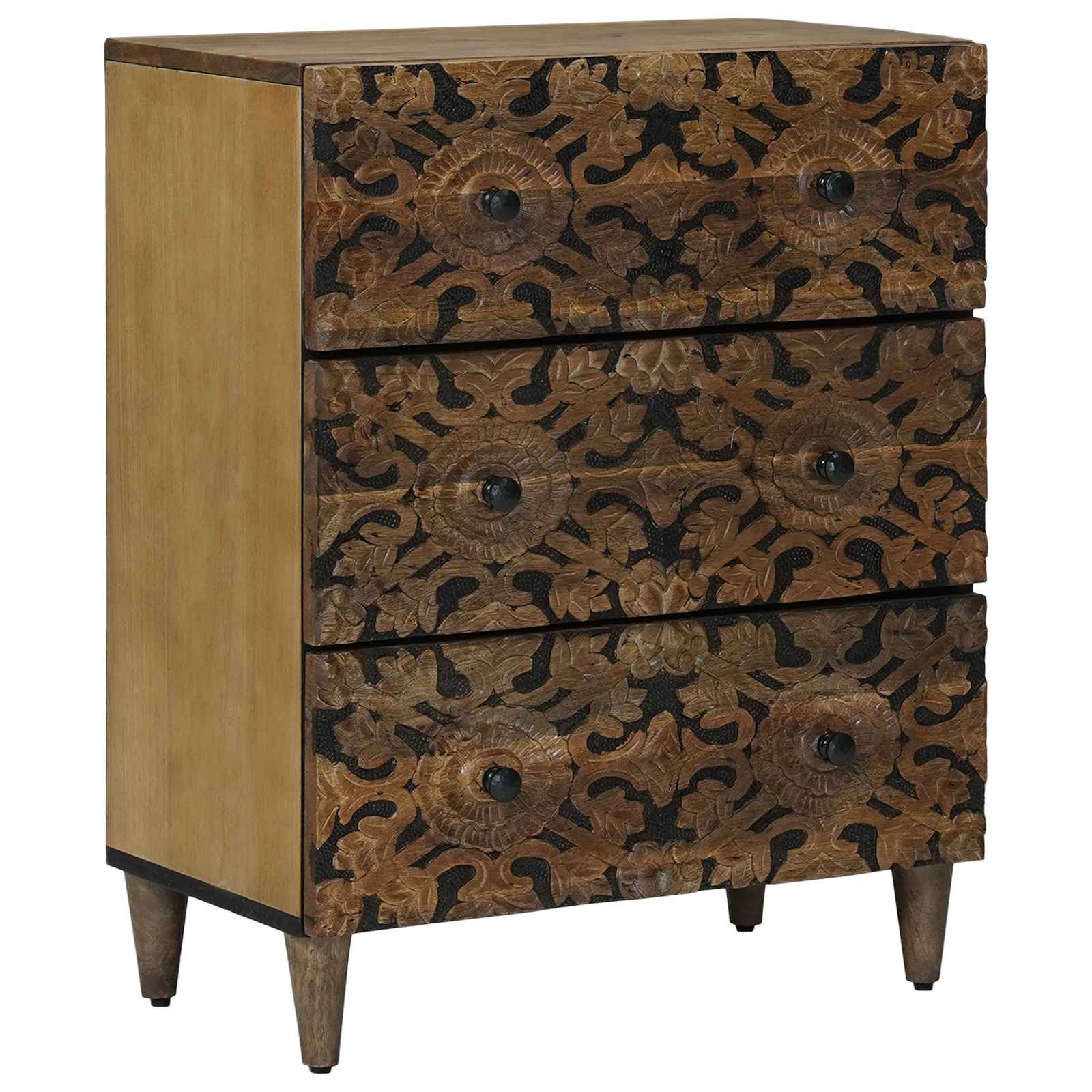 Buffet 2 pcs Marron 60 x 33,5 x 75 cm Bois de mangue massif - XIOS