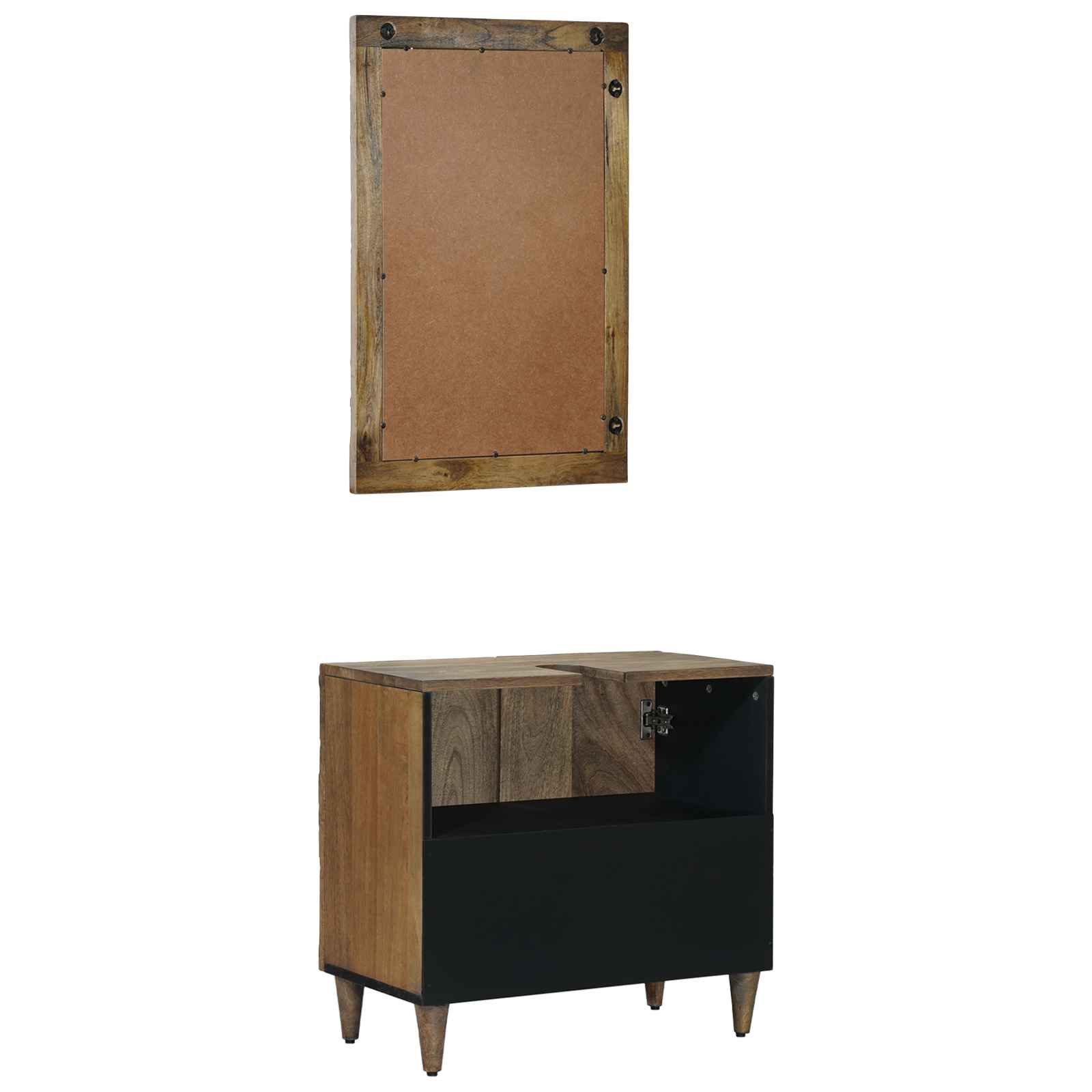 Ensemble de mobilier de salle de bain 2 pc Marron