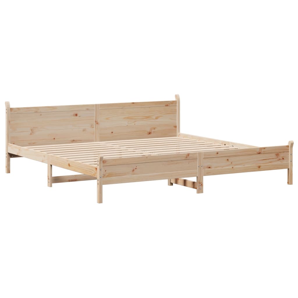 Cadre de lit sans matelas 200x200 cm bois massif de pin - XIOS