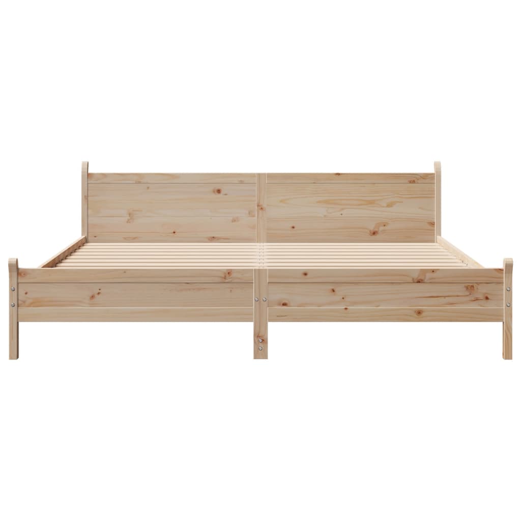 Cadre de lit sans matelas 200x200 cm bois massif de pin - XIOS