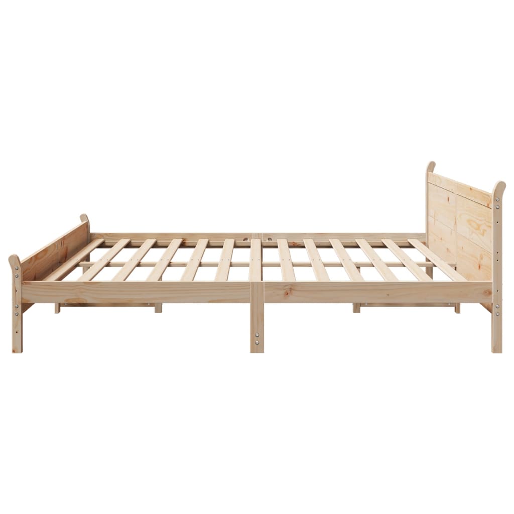 Cadre de lit sans matelas 200x200 cm bois massif de pin - XIOS