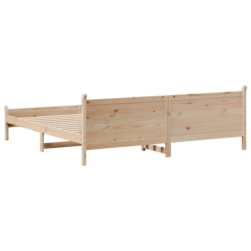 Cadre de lit sans matelas 200x200 cm bois massif de pin - XIOS