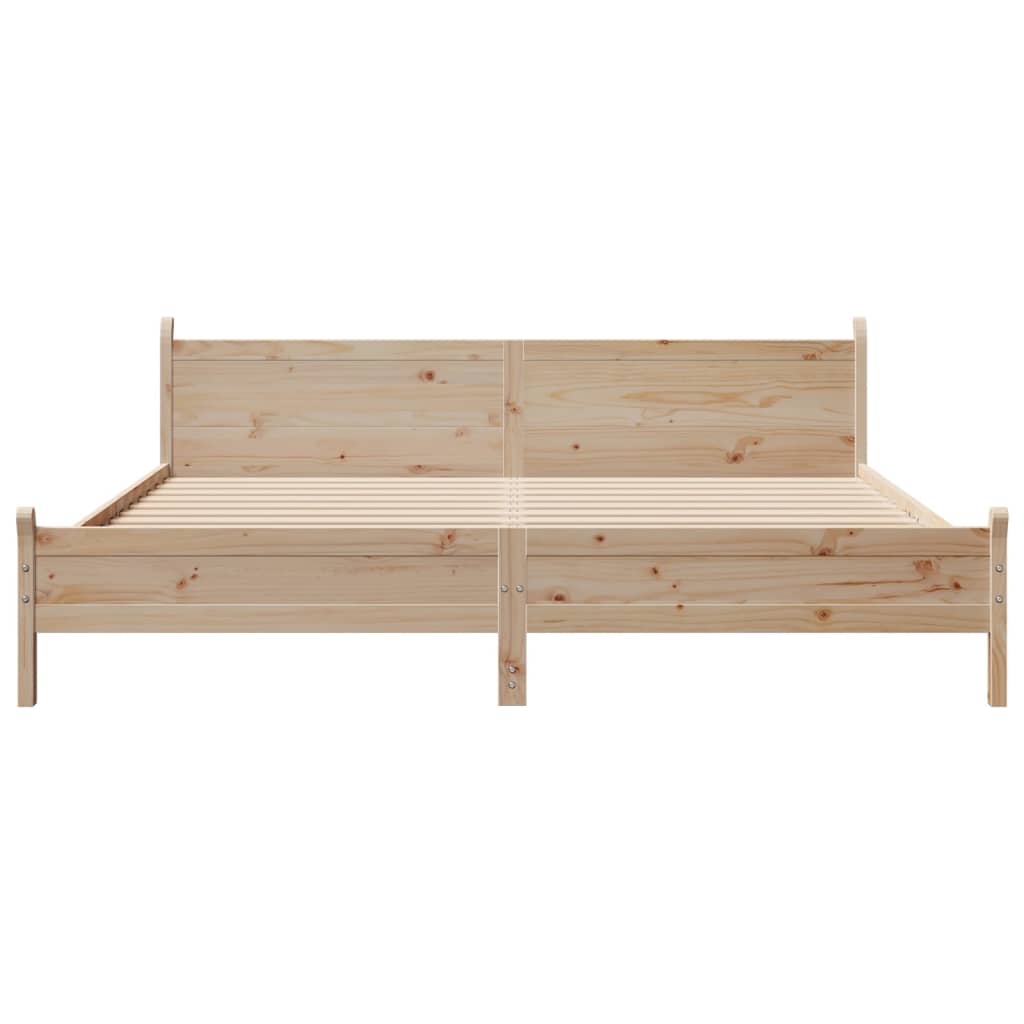 Cadre de lit sans matelas 200x200 cm bois massif de pin - XIOS