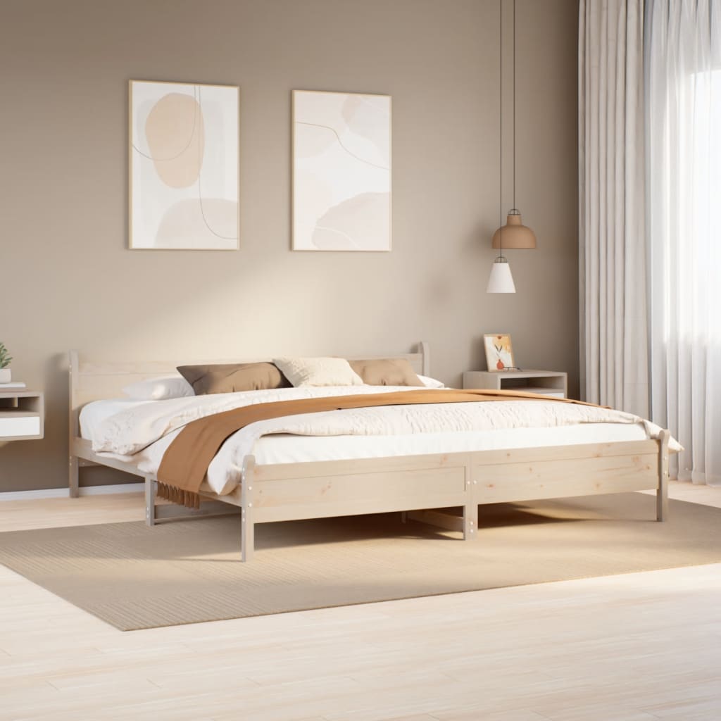Cadre de lit sans matelas 200x200 cm bois massif de pin - XIOS