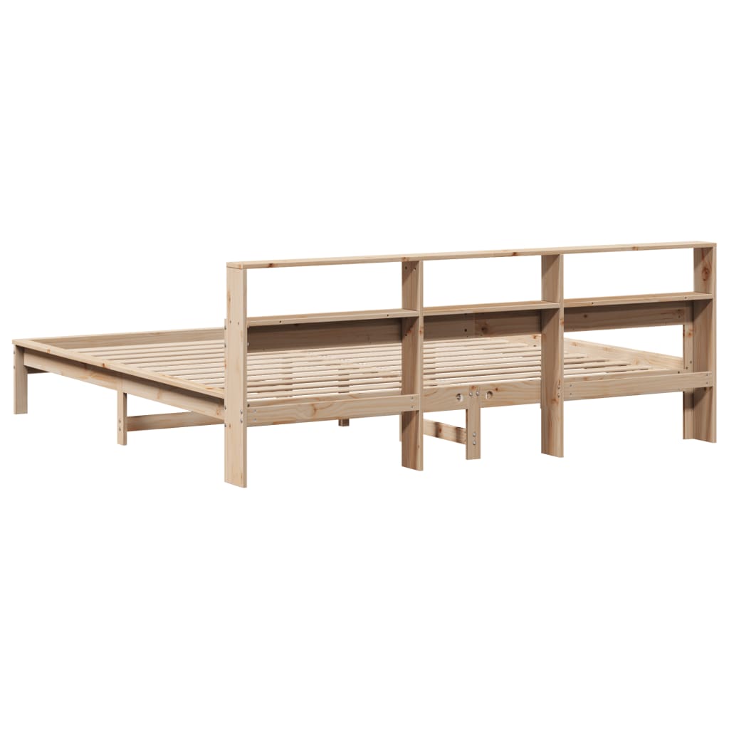 Cadre de lit sans matelas 200x200 cm bois massif de pin - XIOS