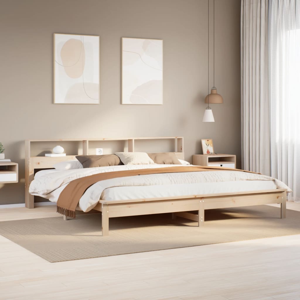 Cadre de lit sans matelas 200x200 cm bois massif de pin - XIOS