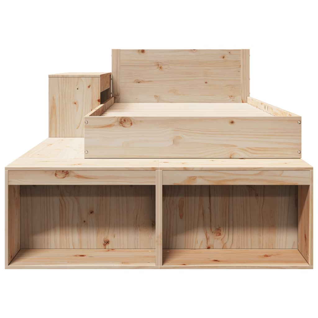 Cadre de lit sans matelas 90x200 cm bois de pin massif - XIOS