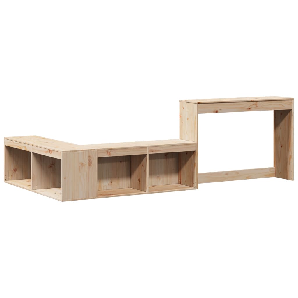 Cadre de lit sans matelas 90x200 cm bois de pin massif - XIOS