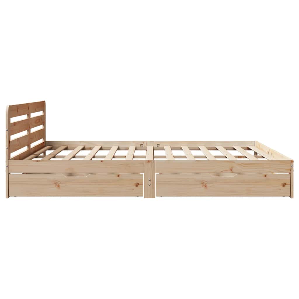 Cadre de lit sans matelas 200x200 cm bois massif de pin - XIOS