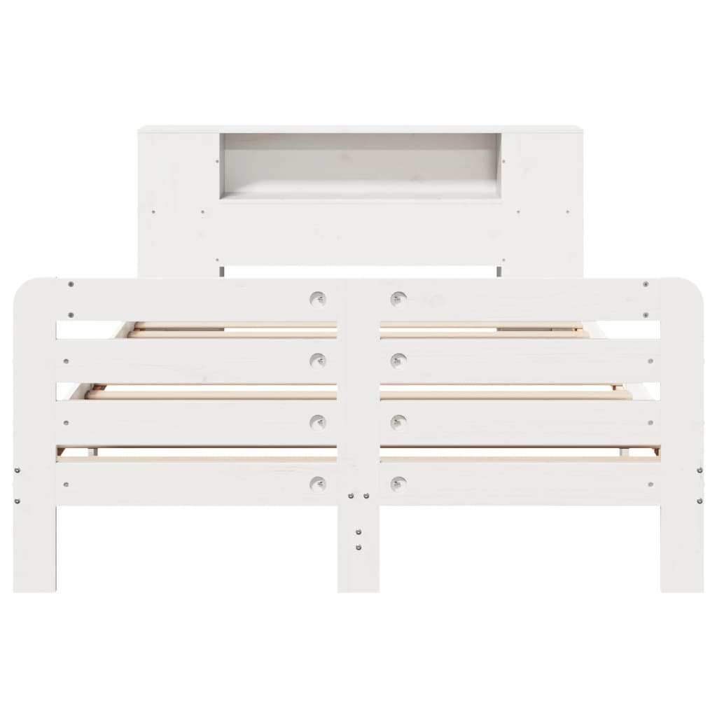 Cadre de lit sans matelas blanc 120x200 cm bois de pin massif - XIOS