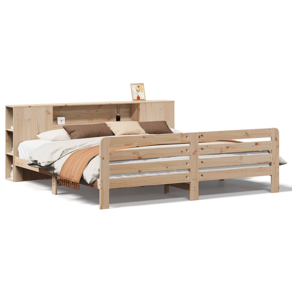 Cadre de lit sans matelas 200x200 cm bois massif de pin - XIOS