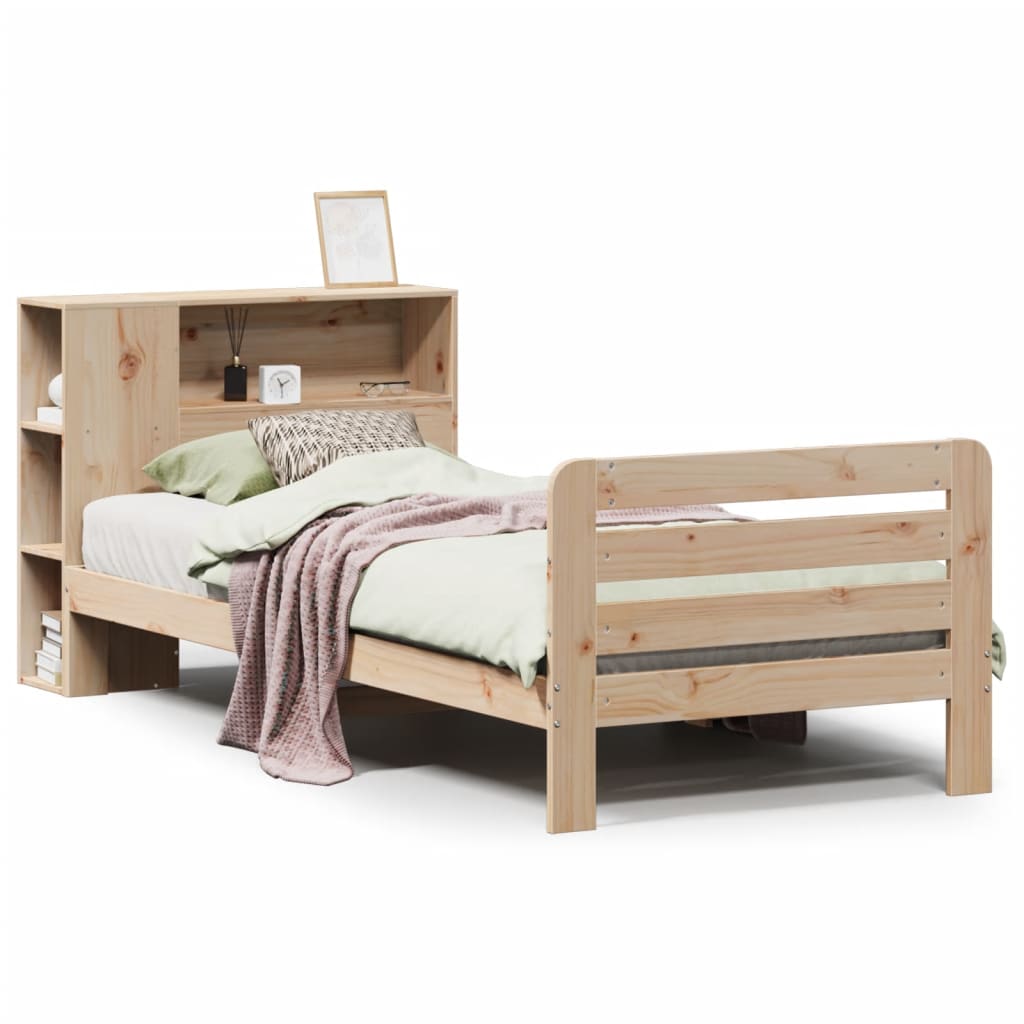 Cadre de lit sans matelas 90x200 cm bois de pin massif - XIOS