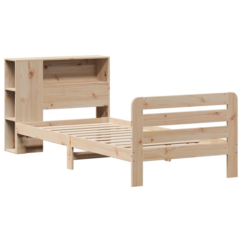 Cadre de lit sans matelas 90x200 cm bois de pin massif - XIOS