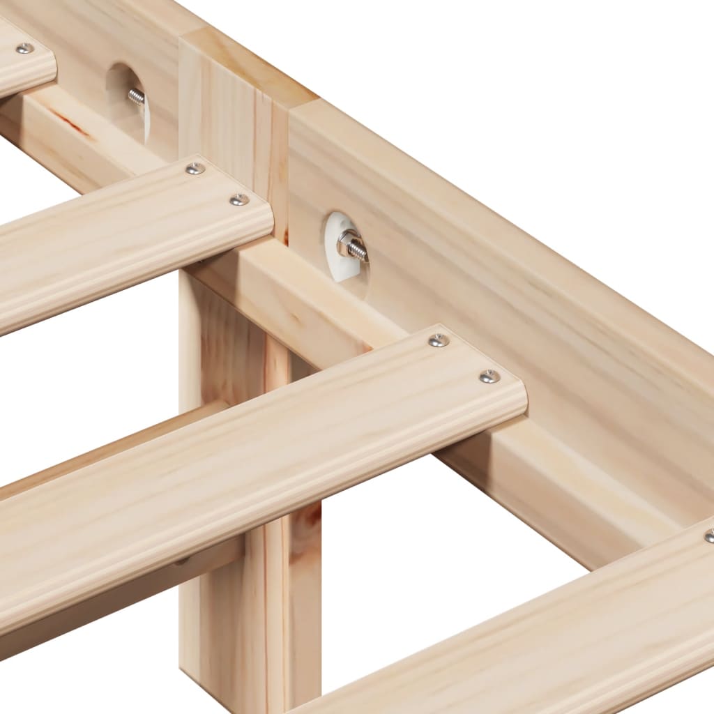 Cadre de lit sans matelas 90x200 cm bois de pin massif - XIOS