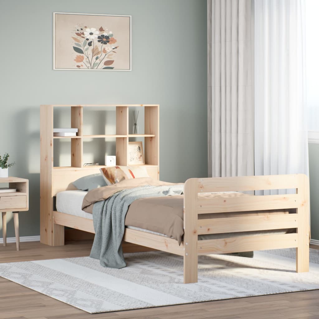 Cadre de lit sans matelas 90x200 cm bois de pin massif - XIOS