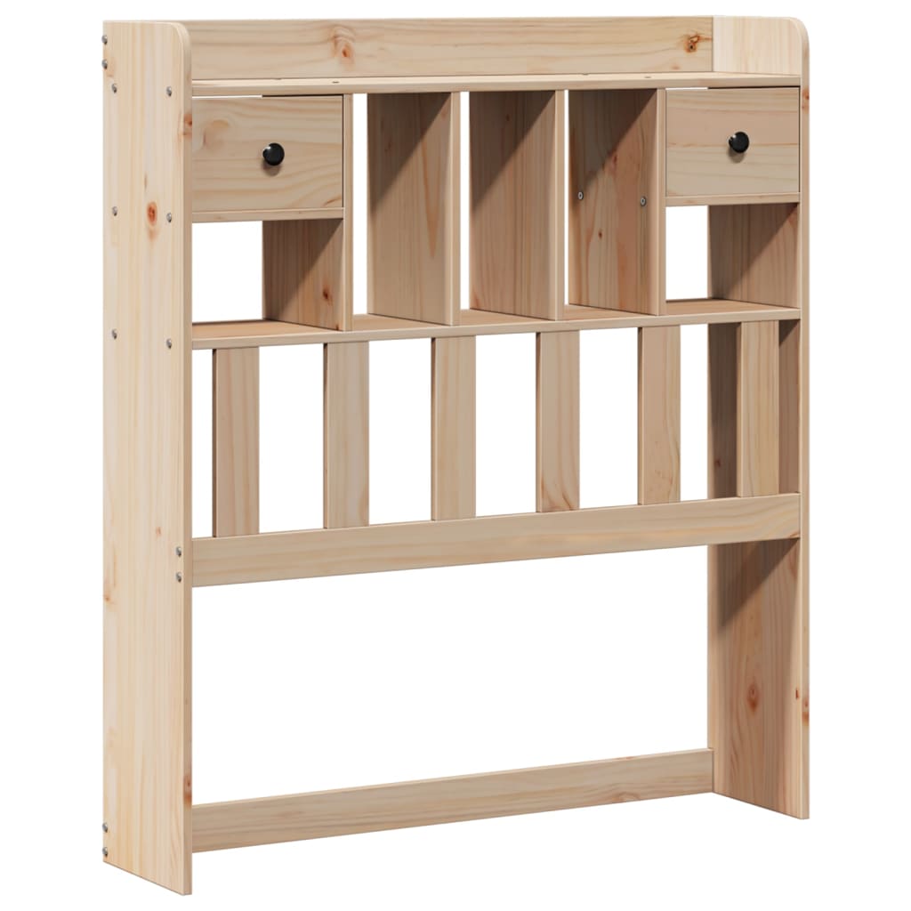 Lit bibliothèque sans matelas 90x200 cm bois de pin massif - XIOS