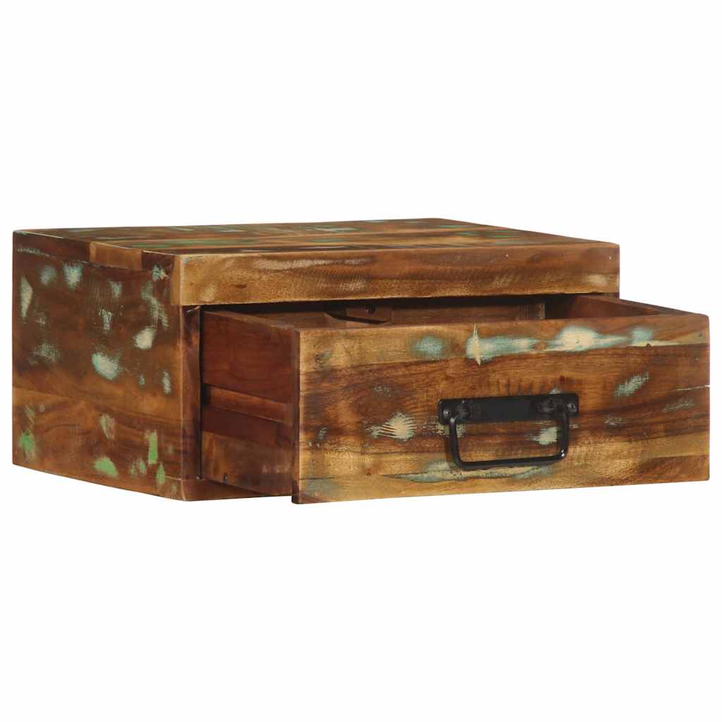 Table de chevet murale bois massif de récupération - XIOS