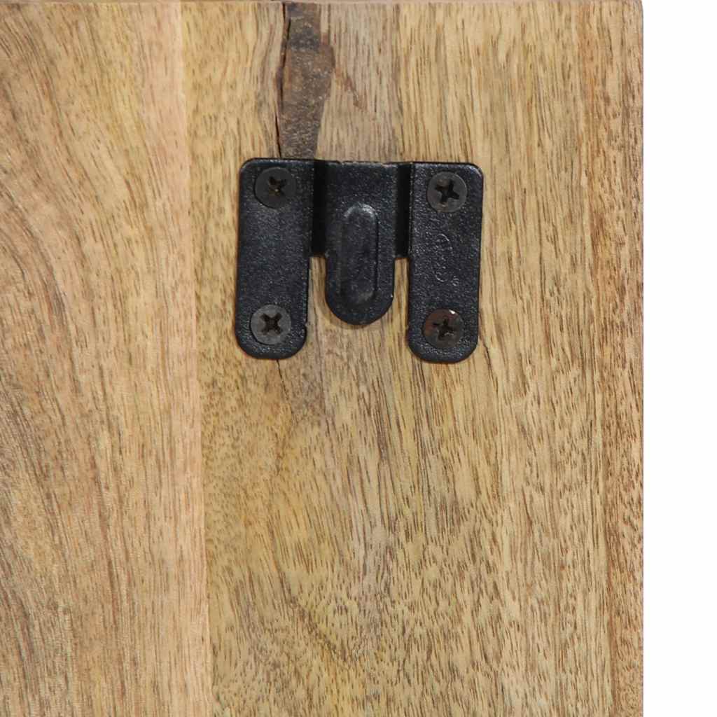 Table de chevet 50x27x50 cm bois massif de manguier brut - XIOS