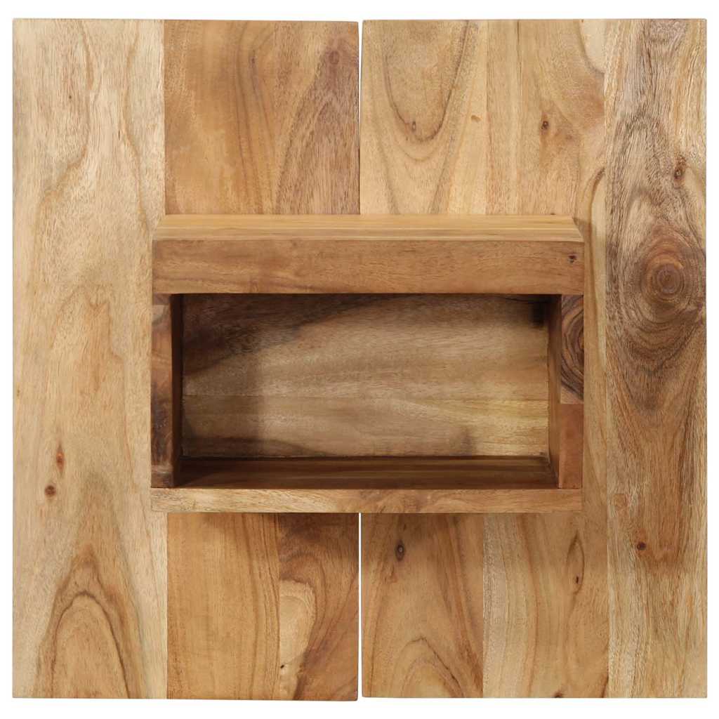 Table de chevet 50x27x50 cm bois d'acacia solide - XIOS