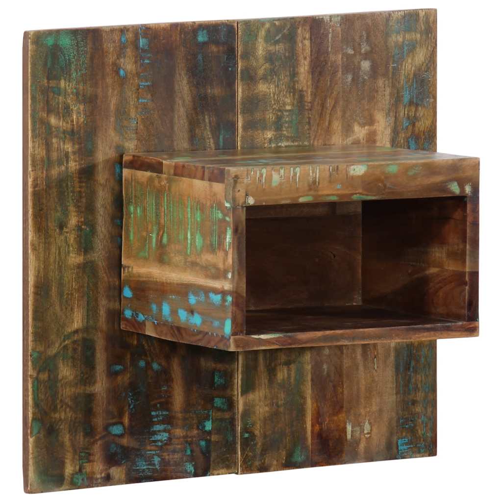 Table de chevet multicolore 50x27x50 cm bois de récupération - XIOS