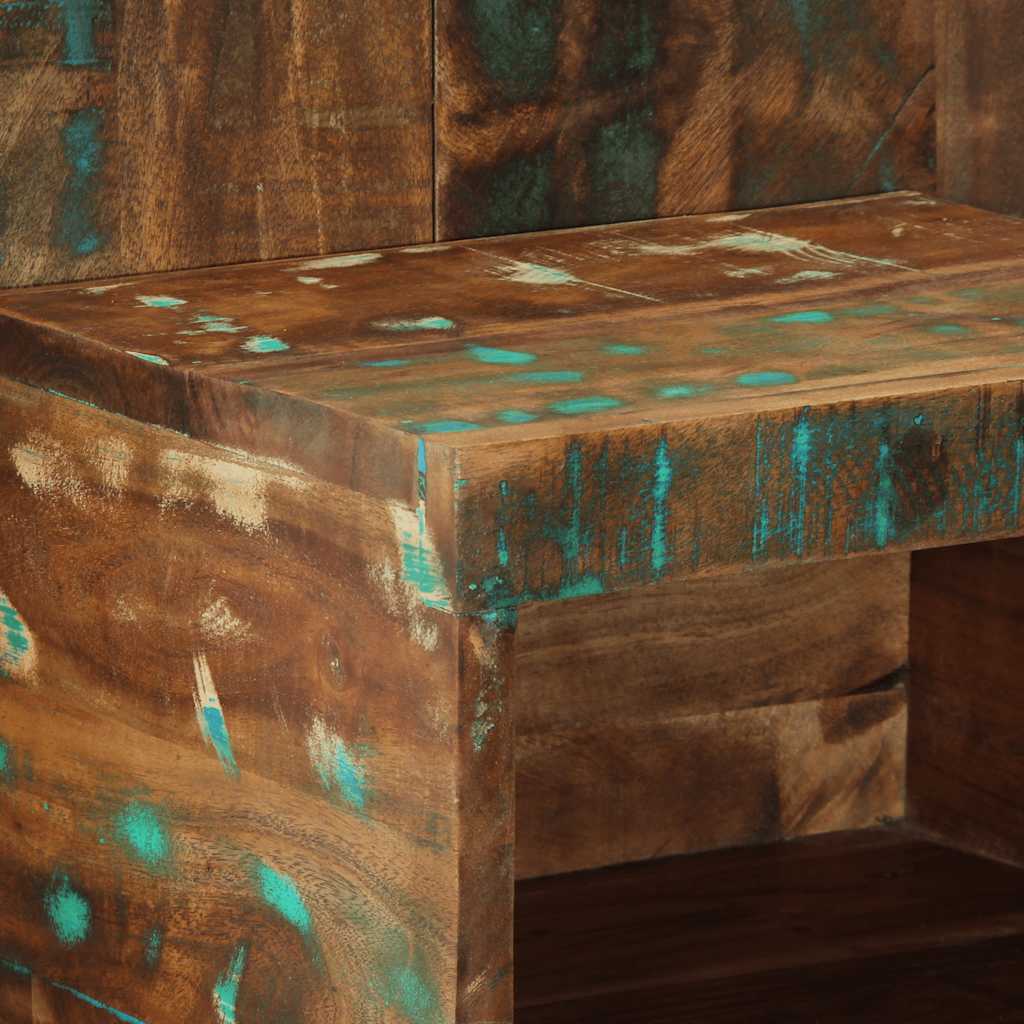 Table de chevet multicolore 50x27x50 cm bois de récupération - XIOS