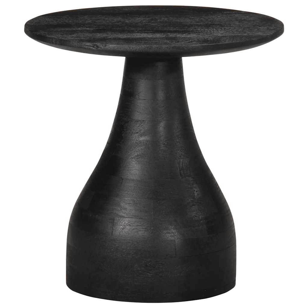Table d'appoint noir Ø40x40 cm bois de manguier massif - XIOS