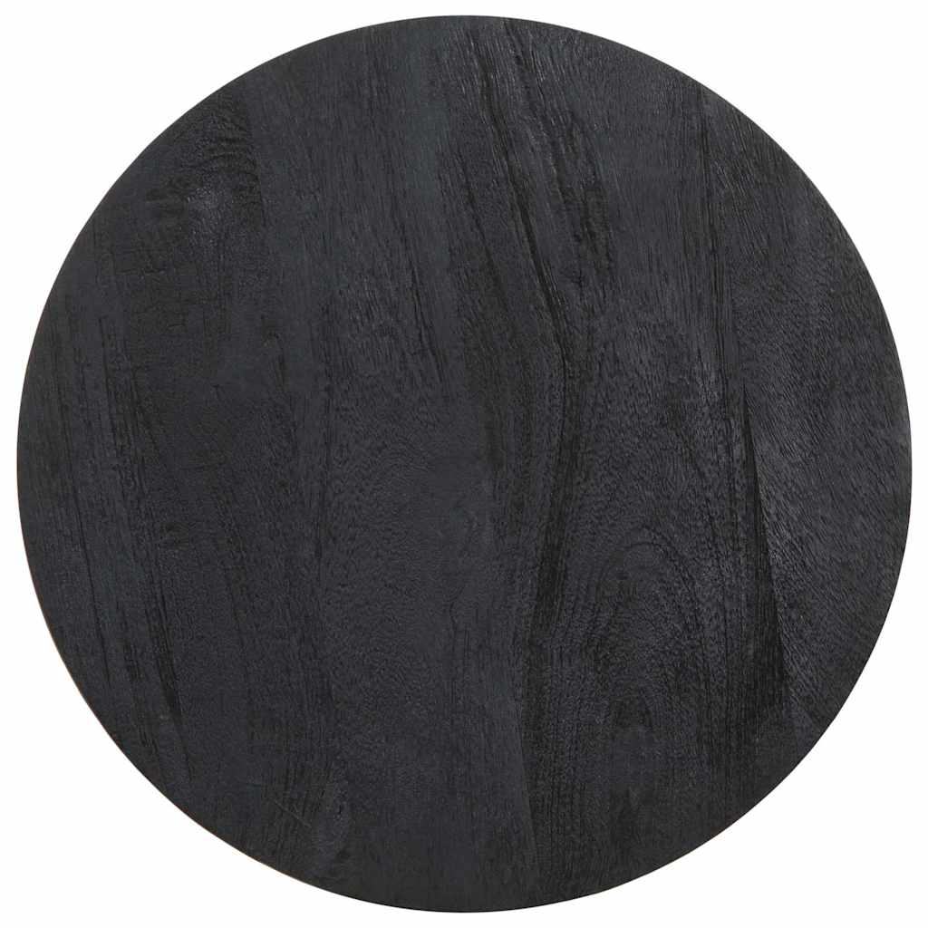 Table d'appoint noir Ø40x40 cm bois de manguier massif - XIOS