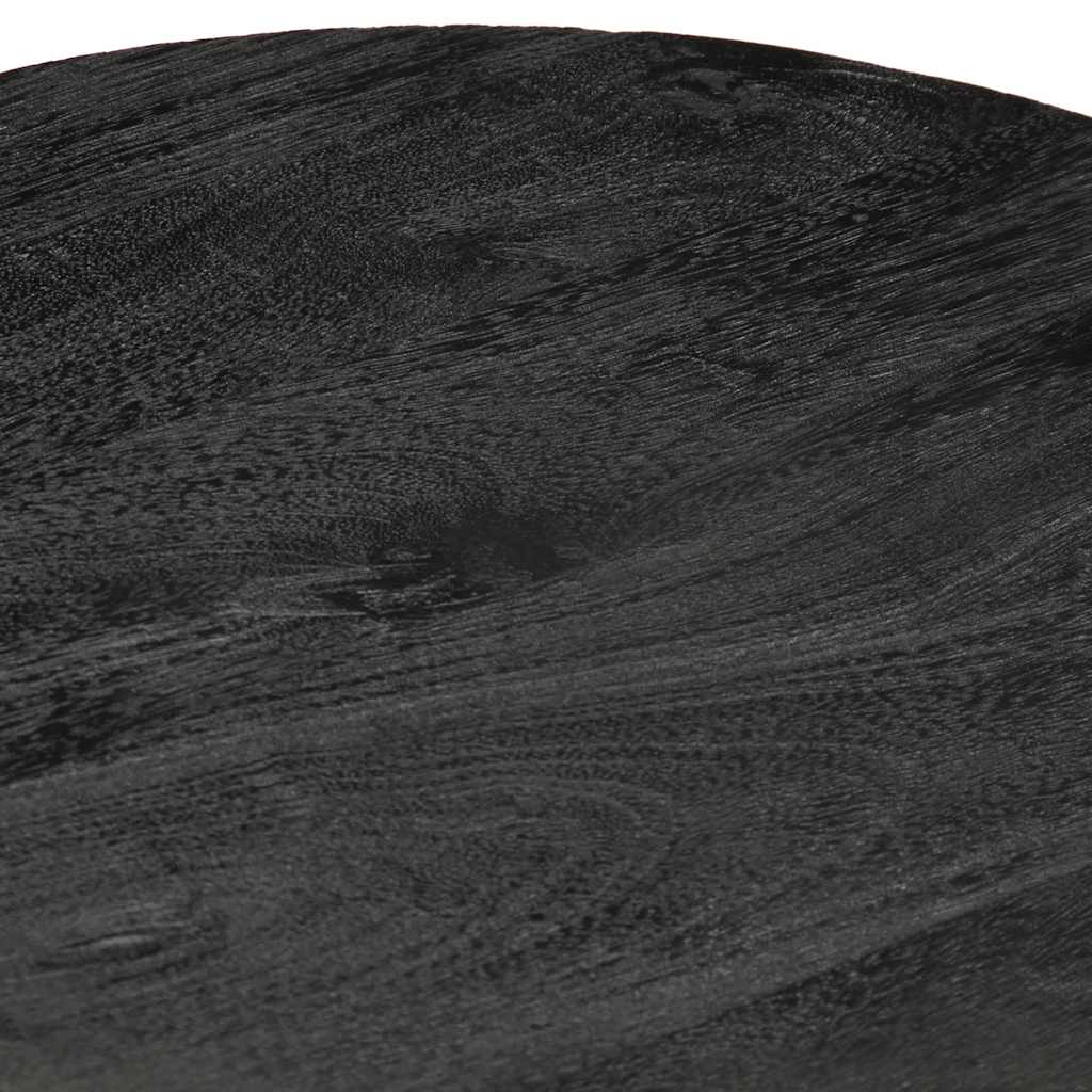 Table d'appoint noir Ø40x40 cm bois de manguier massif - XIOS