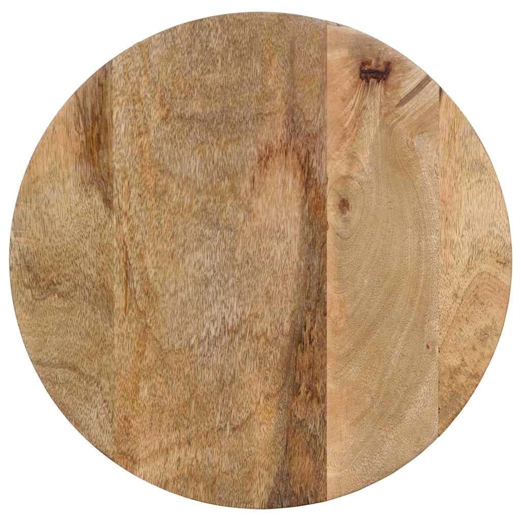 Table d'appoint noir Ø37x45 cm bois de manguier massif - XIOS