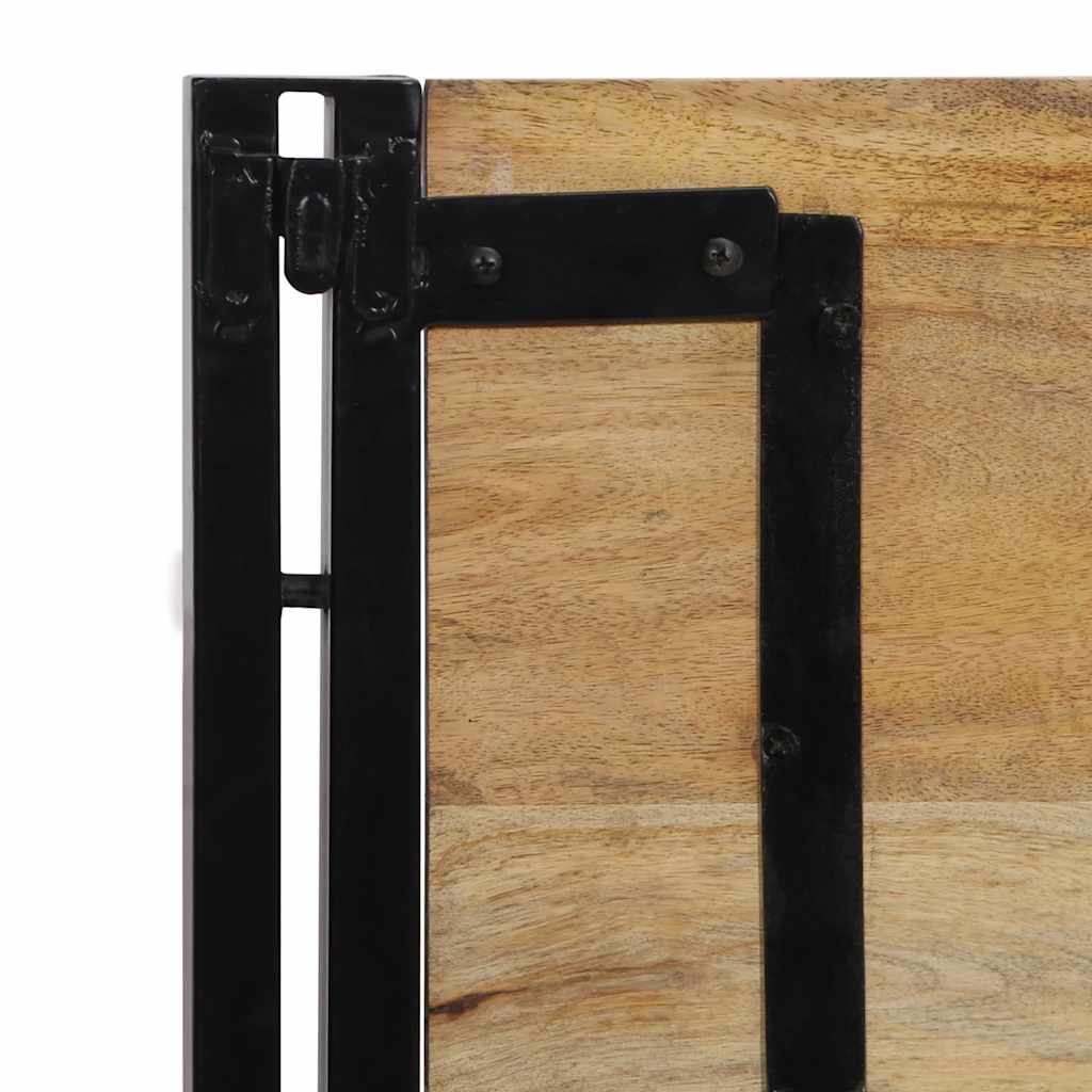 Tête de lit 100 cm bois massif manguier et fer - XIOS