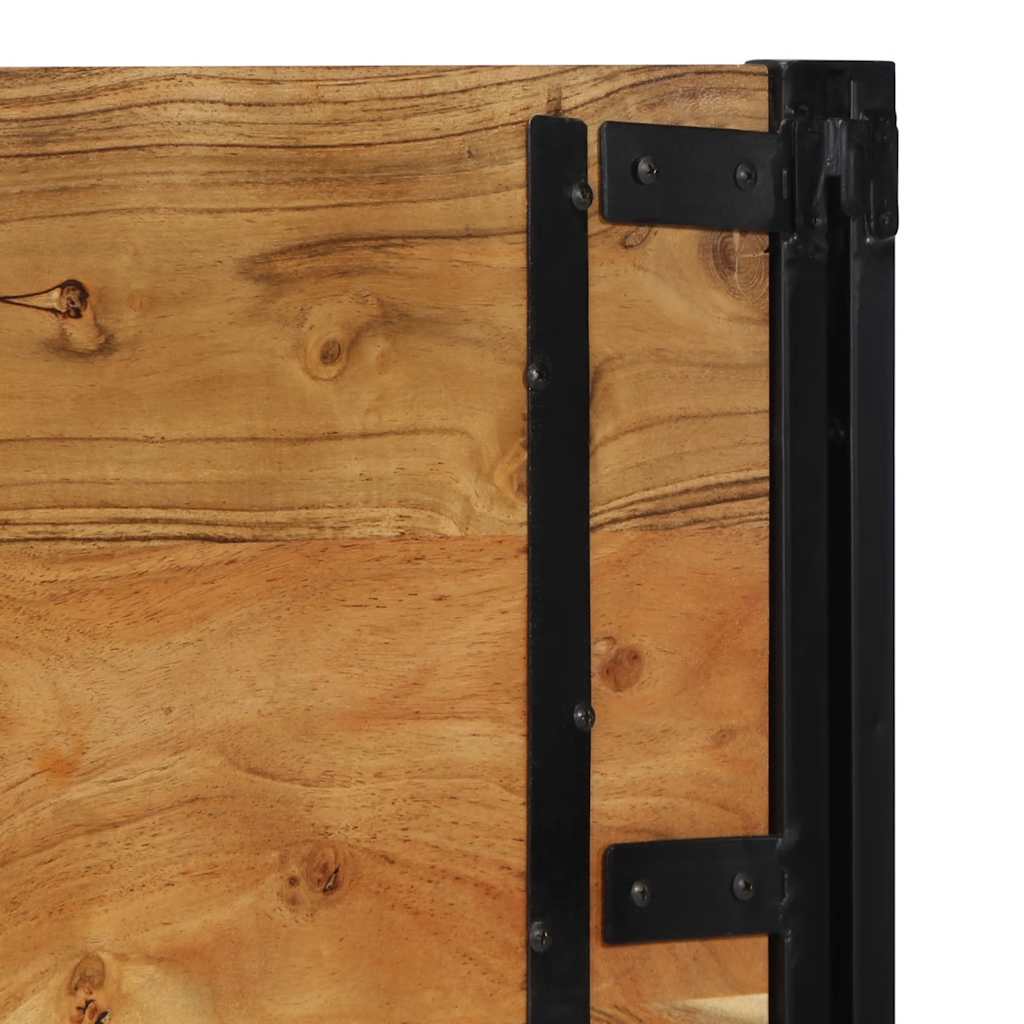 Tête de lit 100 cm bois massif d'acacia et fer - XIOS