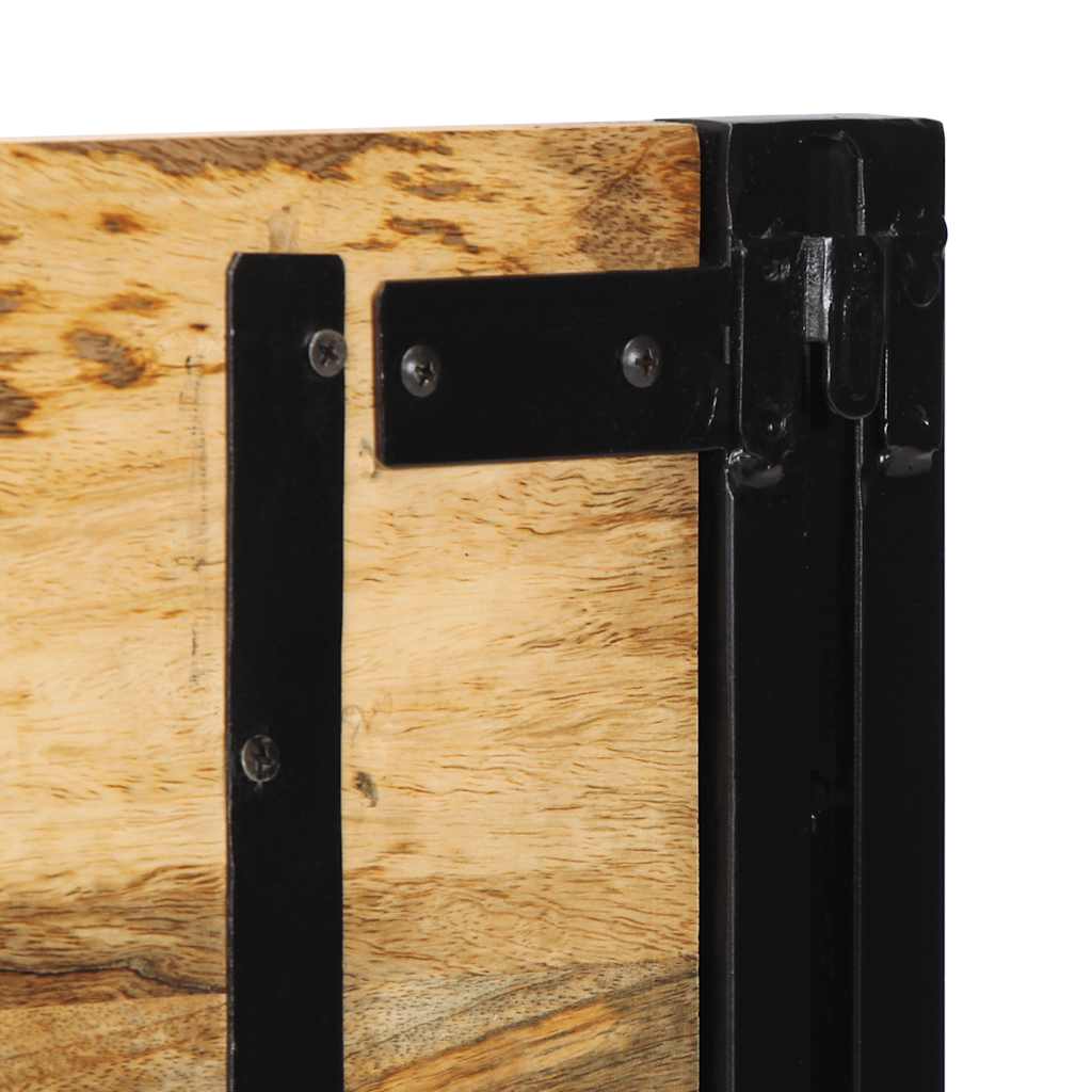 Tête de lit 120 cm bois massif manguier et fer - XIOS