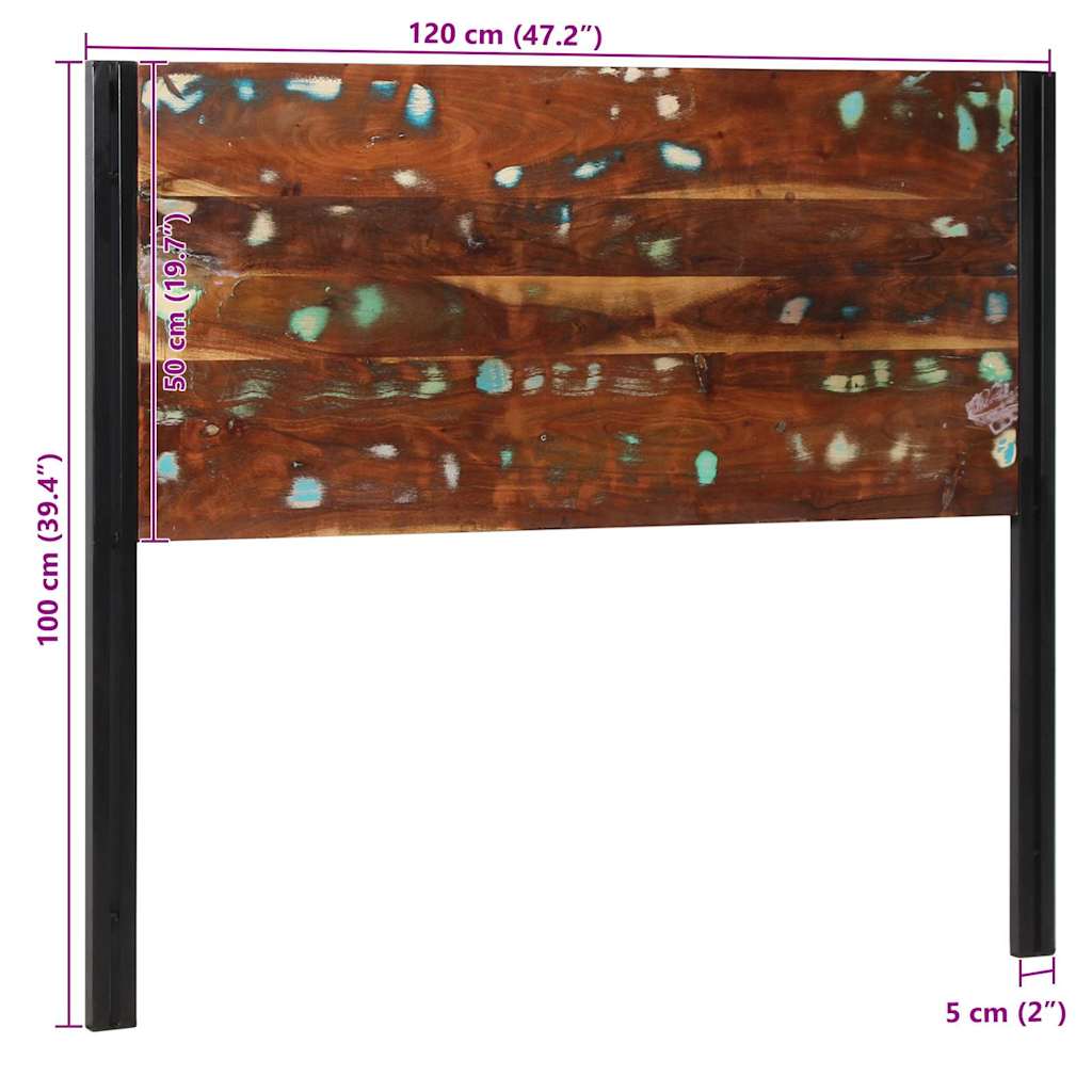 Tête de lit 120 cm bois massif récupéré et fer - XIOS