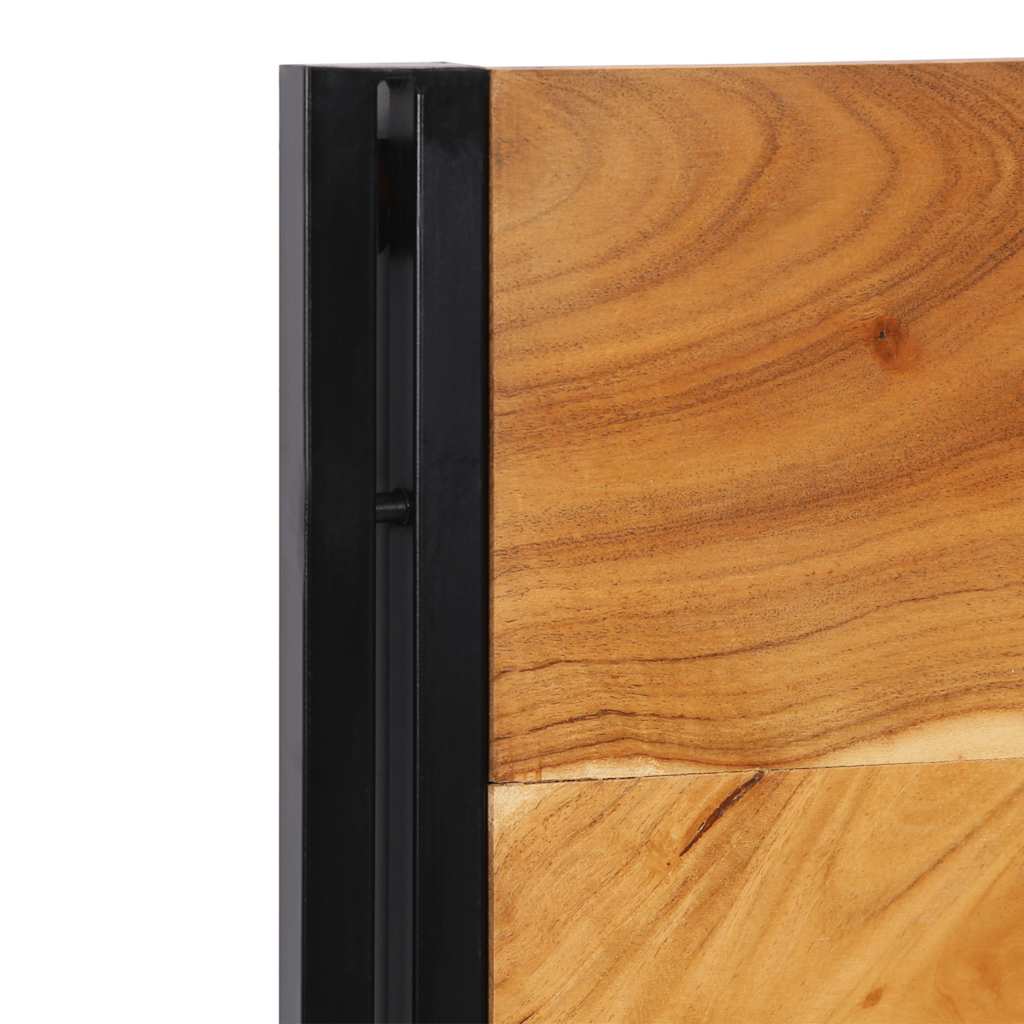 Tête de lit 120 cm bois massif d'acacia et fer - XIOS