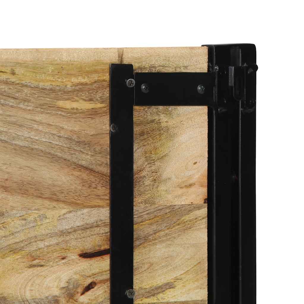 Tête de lit 140 cm bois massif manguier et fer - XIOS