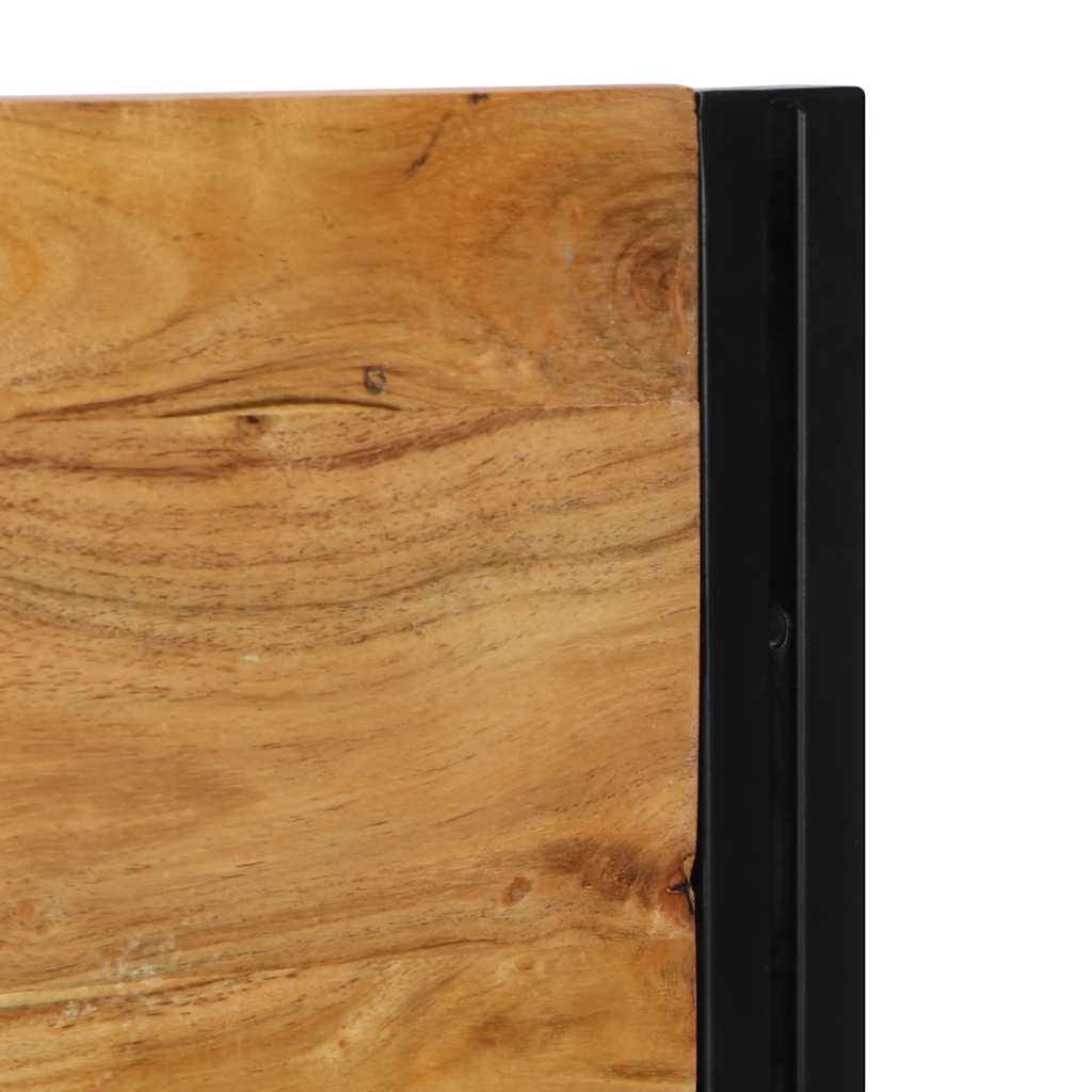Tête de lit 140 cm bois massif d'acacia et fer - XIOS