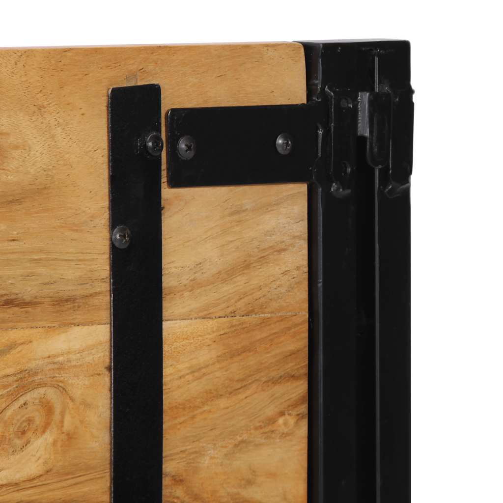 Tête de lit 140 cm bois massif d'acacia et fer - XIOS