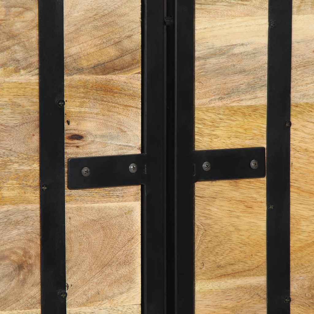 Tête de lit 160 cm bois massif manguier et fer - XIOS