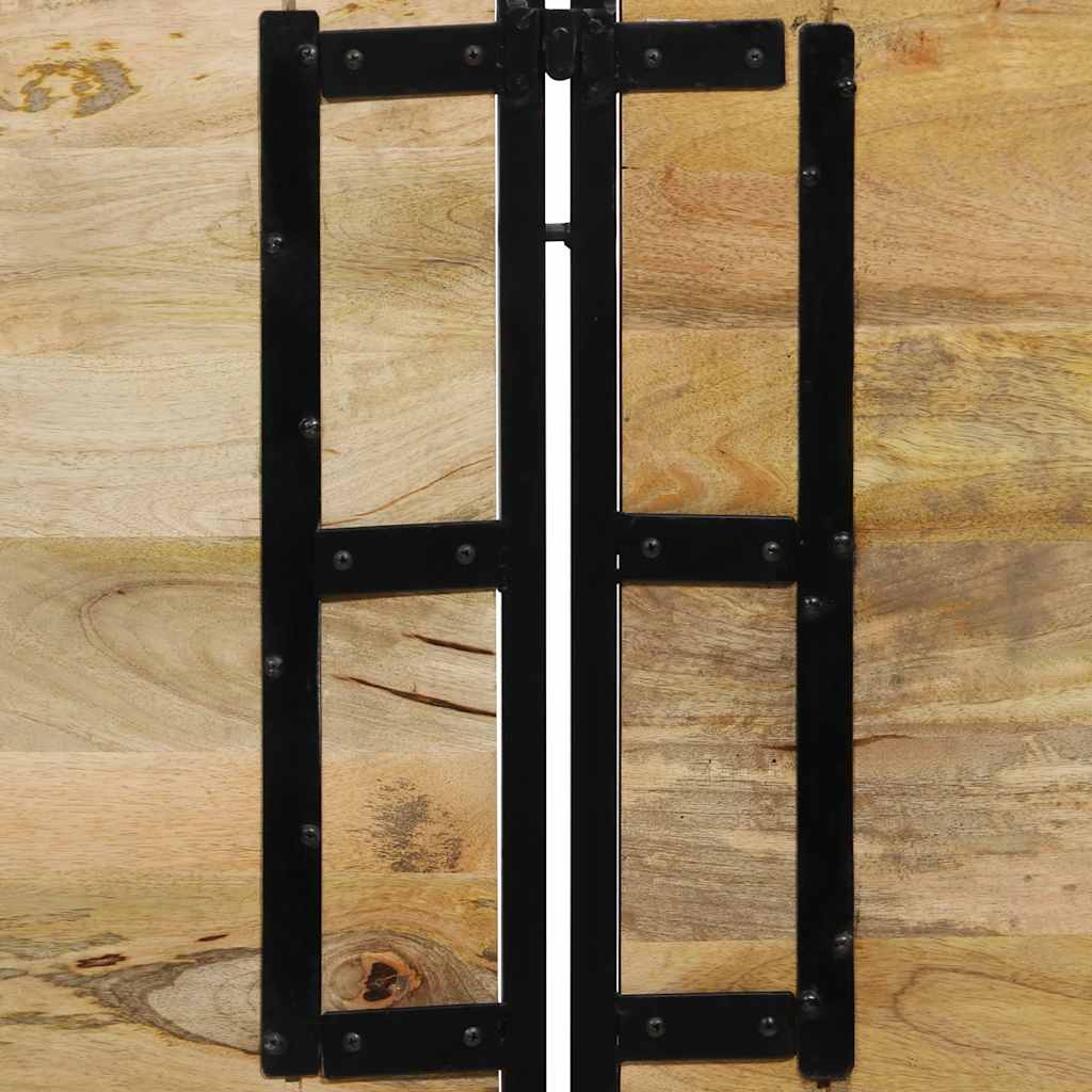Tête de lit 180 cm bois massif manguier et fer - XIOS