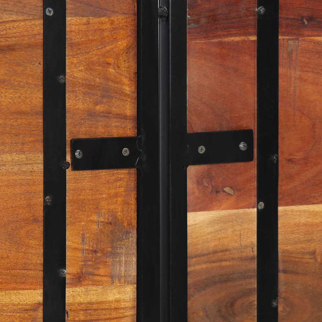 Tête de lit 180 cm bois massif récupéré et fer - XIOS